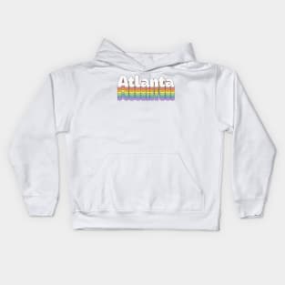 Atlanta, Georgia  // Retro Typography Design Kids Hoodie